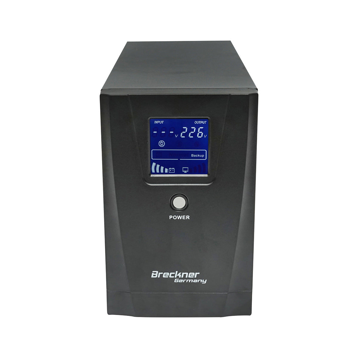 UPS 2000VA/1200W with 2x9Ah batteries and 2 shuko sockets, LCD, USB, AVR Breckner Germany